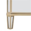 Safavieh Giana 3 Drawer Mirrored Nightstand in Gold