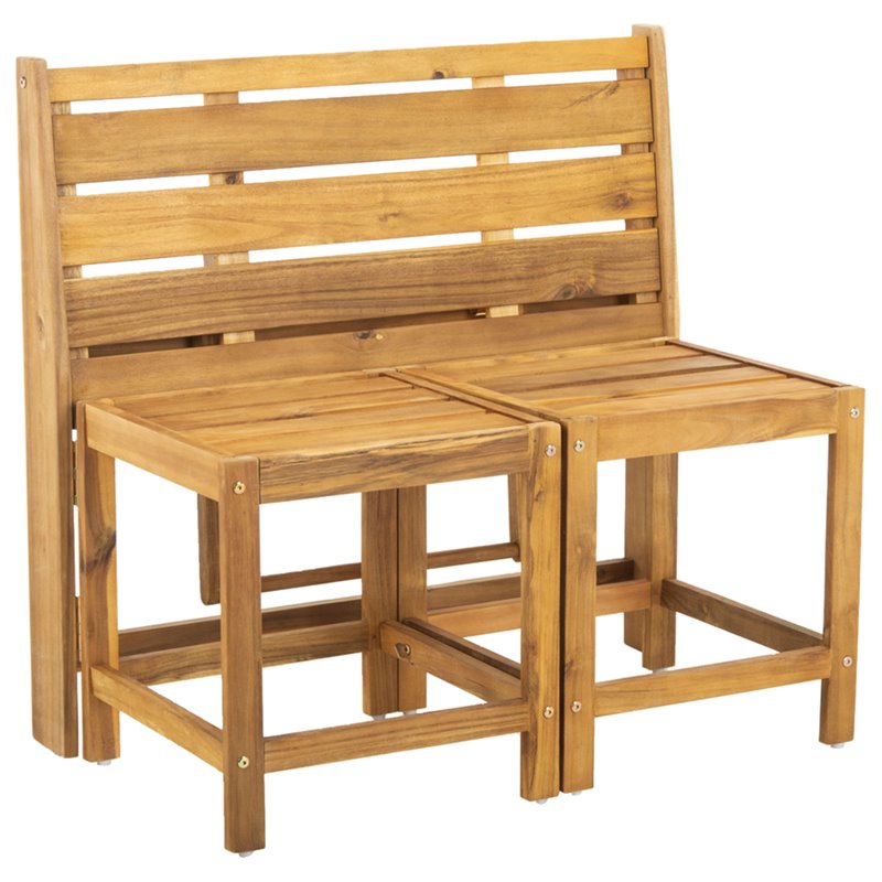 Safavieh Belamy Convertible Patio Bench in Natural