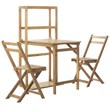 Safavieh Griffen 3 Piece Patio Dining Set in Natural