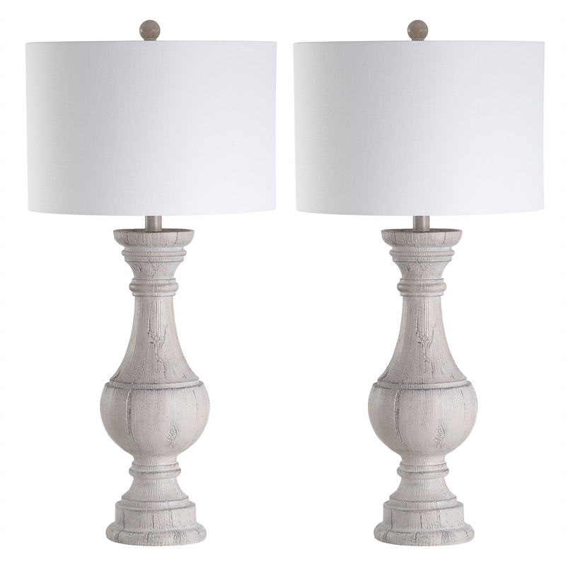 Safavieh Savion Table Lamp in White Wash (Set of 2)