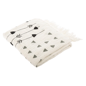Safavieh Penton Throw Blanket in Gray and White