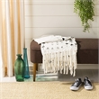 Safavieh Penton Throw Blanket in Gray and White