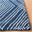 Safavieh Micro-Loop 4' x 6' Hand Tufted Wool Rug in Navy and Ivory