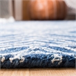 Safavieh Micro-Loop 4' x 6' Hand Tufted Wool Rug in Navy and Ivory