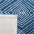 Safavieh Micro-Loop 4' x 6' Hand Tufted Wool Rug in Navy and Ivory