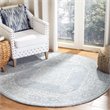 Safavieh Micro-Loop 5' Round Hand Tufted Wool Rug in Gray