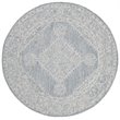 Safavieh Micro-Loop 5' Round Hand Tufted Wool Rug in Gray