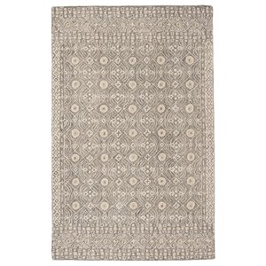 Safavieh Micro-Loop 5' x 8' Hand Tufted Wool Rug in Charcoal and Ivory