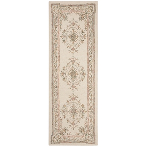 Safavieh Micro-Loop 2'3&quot x 7' Hand Tufted Wool Runner Rug in Ivory
