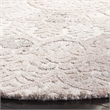 Safavieh Marquee 6' Round Hand Tufted Wool Rug in Beige and Ivory