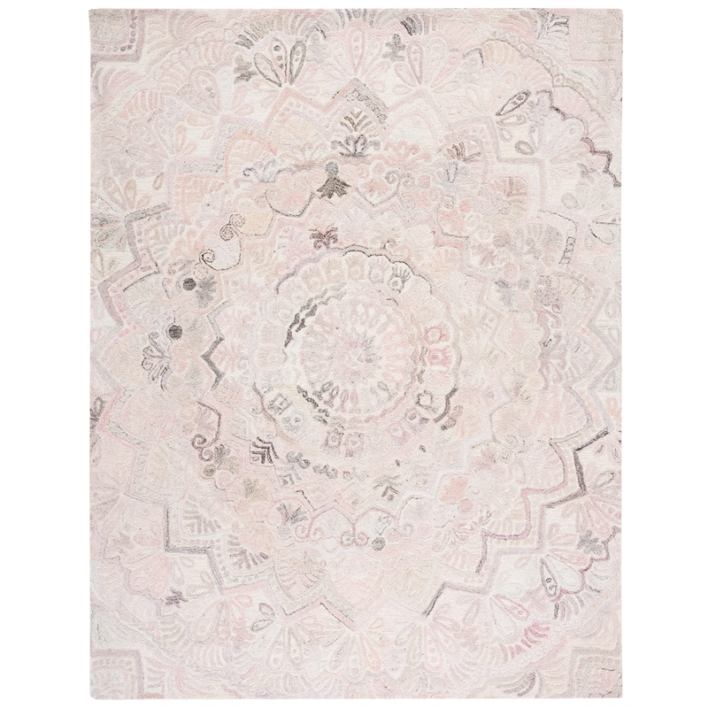 Safavieh Marquee 8' x 10' Hand Tufted Wool Rug in Beige and Ivory
