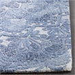 Safavieh Marquee 6' Square Hand Tufted Wool Rug in Blue and Ivory