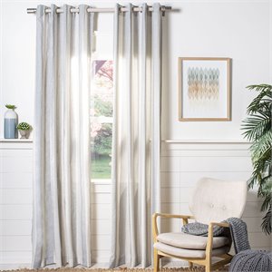 Safavieh Rela 84&quot Curtain Panel in Taupe and Beige