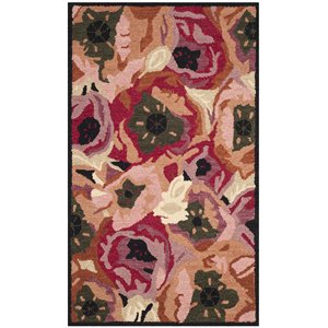 Safavieh Martha Stewart 4' x 6' Hand Tufted Wool Rug in Red and Pink