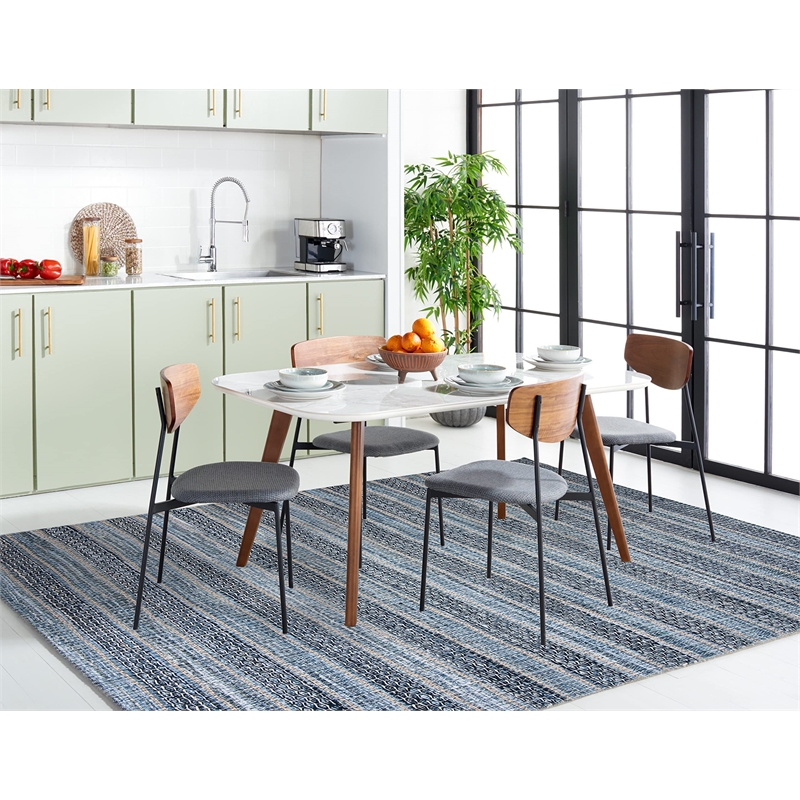Safavieh Montauk 5' x 8' Hand Woven Jute Rug in Blue