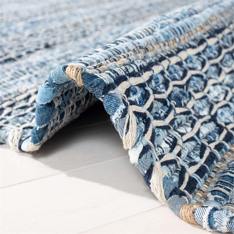 Safavieh Montauk 5' x 8' Hand Woven Jute Rug in Blue