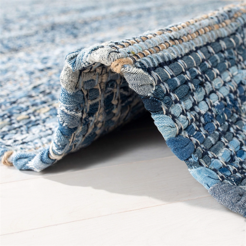 Safavieh Montauk 5' x 8' Hand Woven Jute Rug in Blue