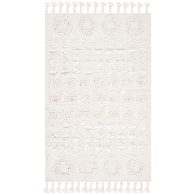 Safavieh Natura 3' x 5' Hand Woven Wool Rug in Ivory
