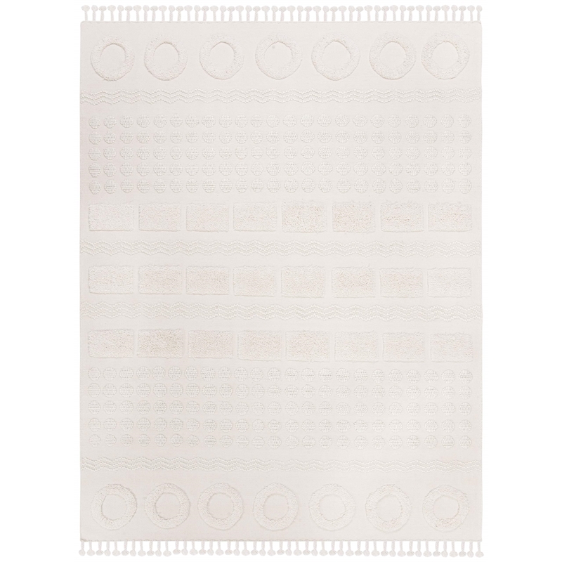 Safavieh Natura 8' x 10' Hand Woven Wool Rug in Ivory