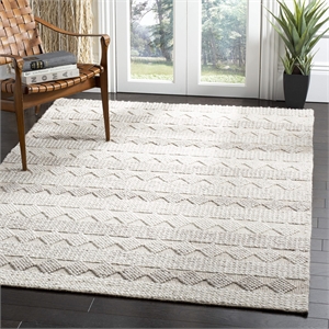 Safavieh Natura 6' Square Hand Loomed Rug in Beige and Ivory