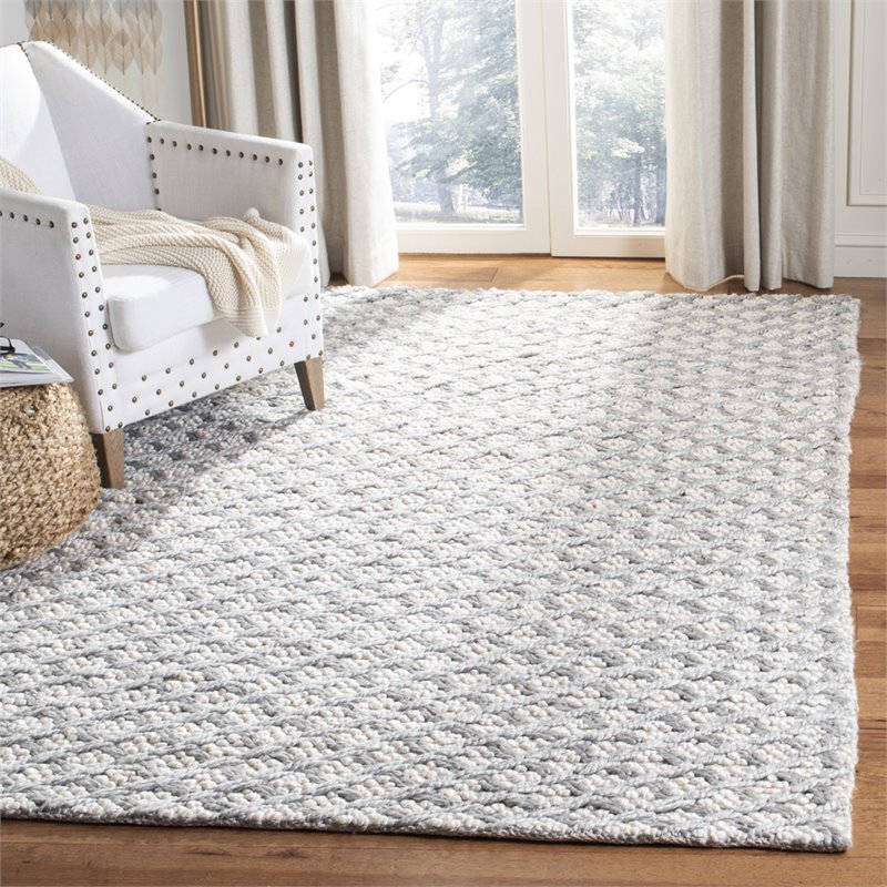 Safavieh Natura 3' x 5' Hand Woven Rug in Silver and Ivory