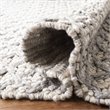 Safavieh Natura 6' Square Hand Woven Rug in Silver and Ivory