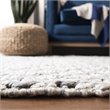 Safavieh Natura 6' Square Hand Woven Rug in Silver and Ivory