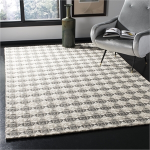 Safavieh Natura 6' Square Hand Woven Rug in Gray and Ivory