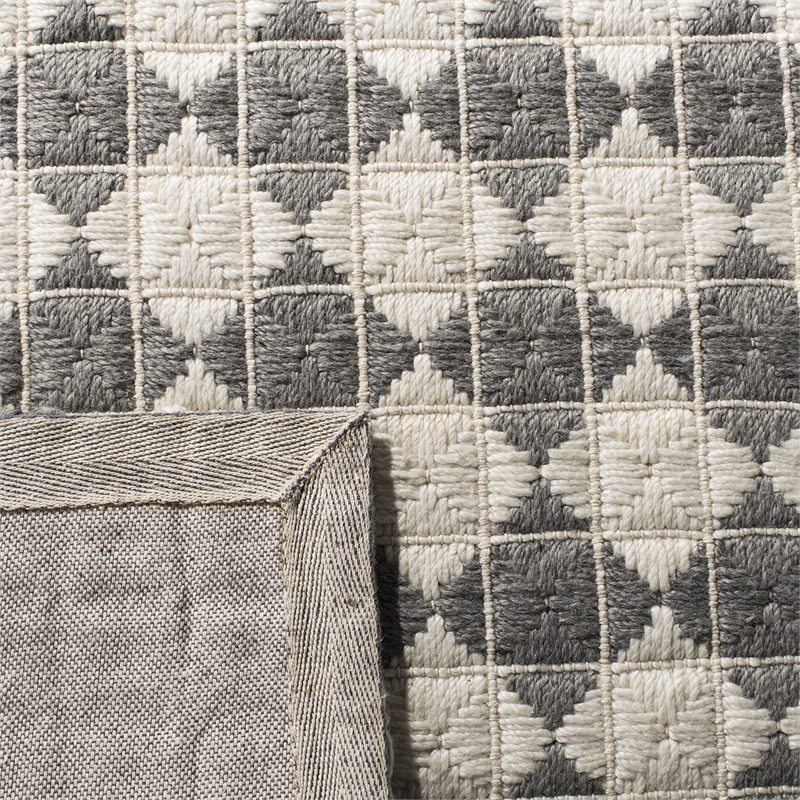 Safavieh Natura 6' Square Hand Woven Rug in Gray and Ivory