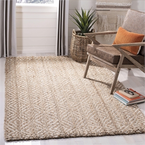 Safavieh Natural Fiber 4' x 6' Hand Woven Jute Rug in Natural