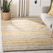 Safavieh Natural Fiber 6' Square Hand Woven Jute Rug in Ivory and Gold