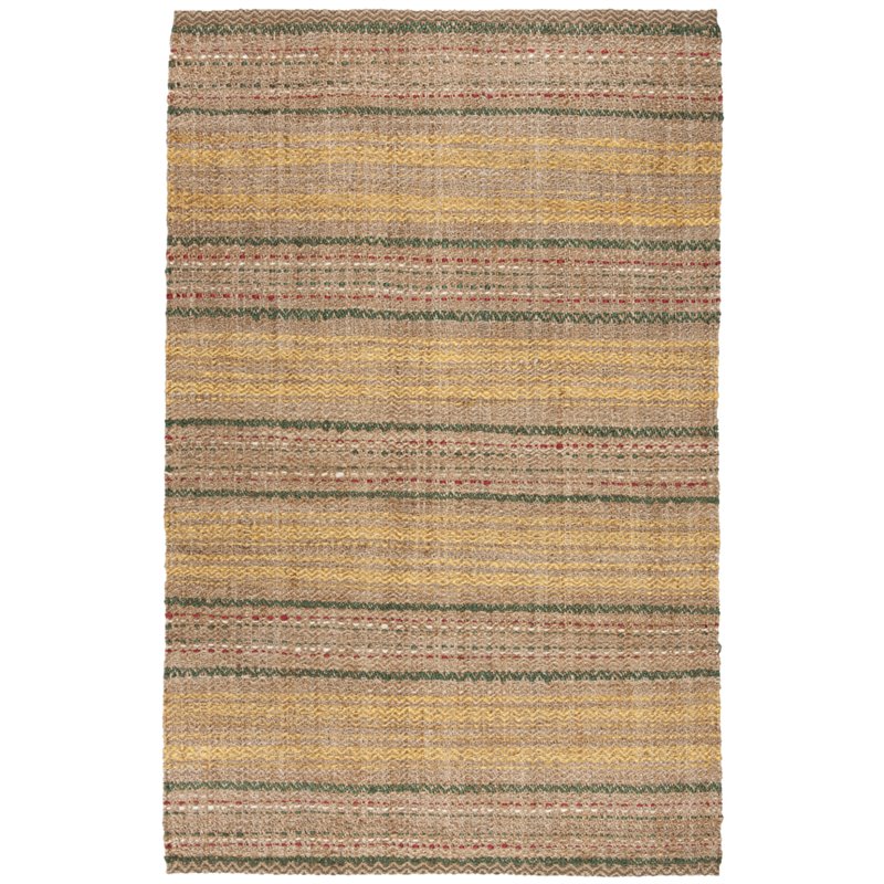 Safavieh Natural Fiber 3' x 5' Hand Woven Jute Rug in Natural and Gold