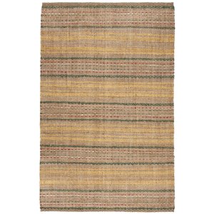 Safavieh Natural Fiber 4' x 6' Hand Woven Jute Rug in Natural and Gold