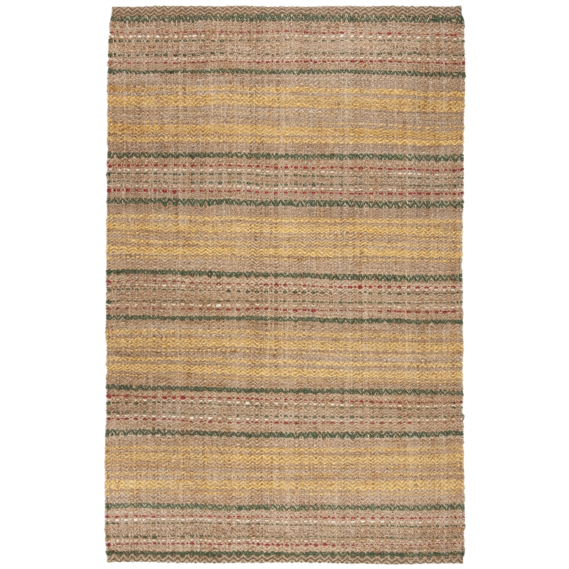 Safavieh Natural Fiber 6' x 9' Hand Woven Jute Rug in Natural and Gold