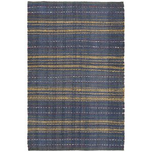 Safavieh Natural Fiber 4' x 6' Hand Woven Jute Rug in Blue and Gold