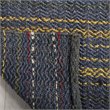 Safavieh Natural Fiber 6' Square Hand Woven Jute Rug in Blue and Gold