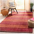 Safavieh Natural Fiber 5' x 8' Hand Woven Jute Rug in Red and Gold