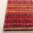 Safavieh Natural Fiber 5' x 8' Hand Woven Jute Rug in Red and Gold
