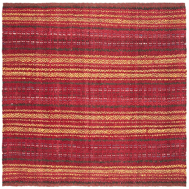 Safavieh Natural Fiber 6' Square Hand Woven Jute Rug in Red and Gold