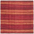 Safavieh Natural Fiber 6' Square Hand Woven Jute Rug in Red and Gold