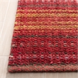 Safavieh Natural Fiber 6' Square Hand Woven Jute Rug in Red and Gold