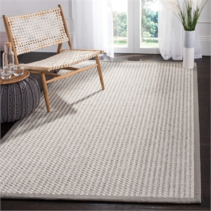 Safavieh Palm Beach 3' x 5' Hand Knotted Rug in Gray and Ivory