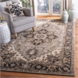 Safavieh Royalty 6' x 9' Hand Tufted Wool Rug in Silver and Charcoal