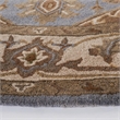Safavieh Royalty 7' Round Hand Tufted Wool Rug in Light Blue and Beige