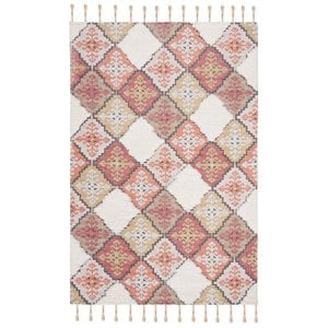 Safavieh Saffron 8' x 10' Hand Loomed Wool Rug in Rust and Ivory