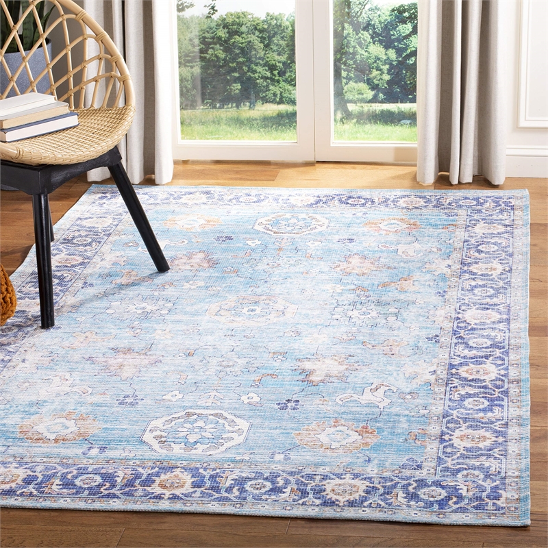 Safavieh Saffron 3' x 5' Rug in Aqua and Navy