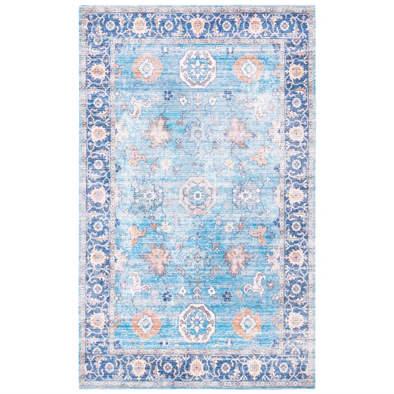 Safavieh Saffron 3' x 5' Rug in Aqua and Navy