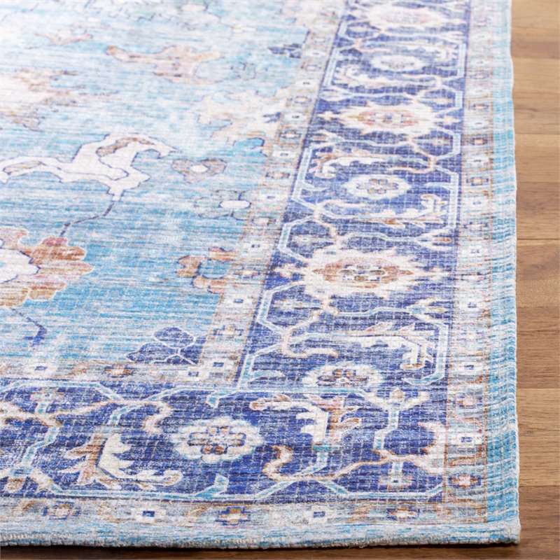 Safavieh Saffron 4' x 6' Rug in Aqua and Navy