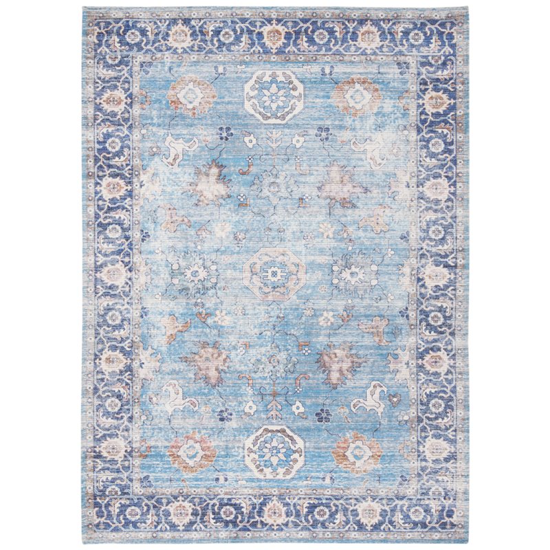 Safavieh Saffron 4' x 6' Rug in Aqua and Navy
