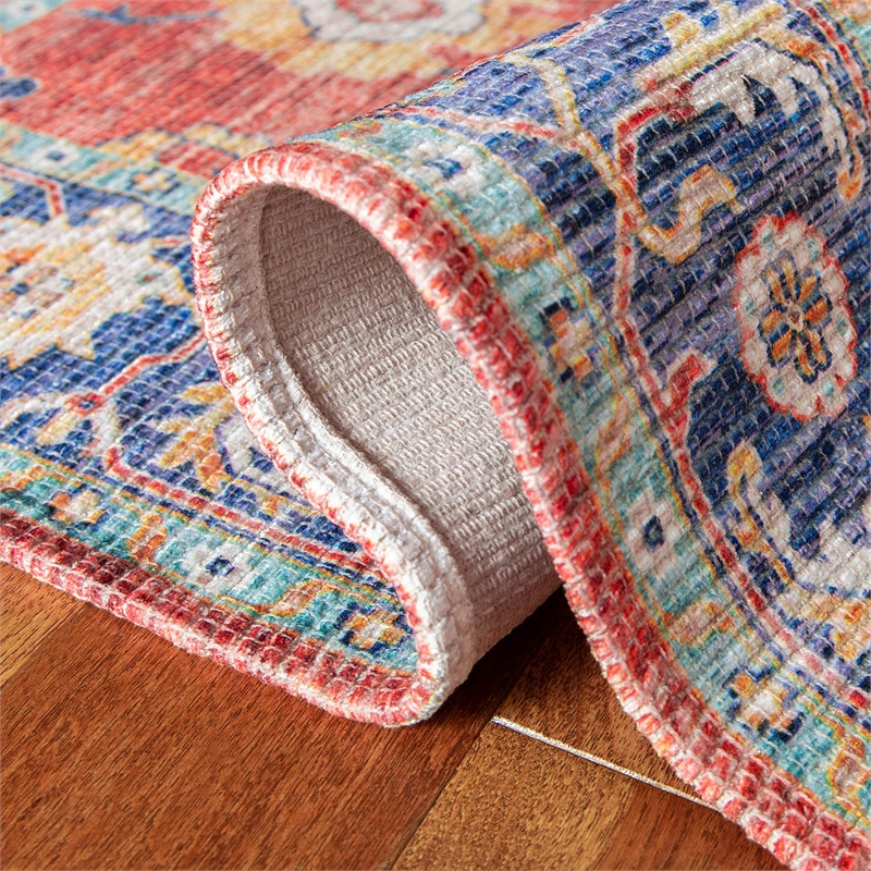 Safavieh Saffron 3' x 5' Rug in Rust and Navy